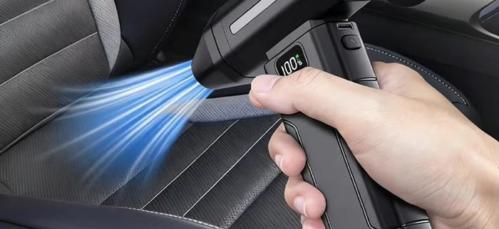 Ventilador Turbo Neybrox limpiando el interior del coche